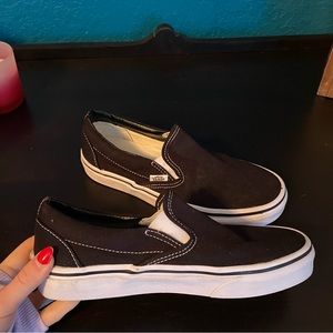 Black slip-on vans